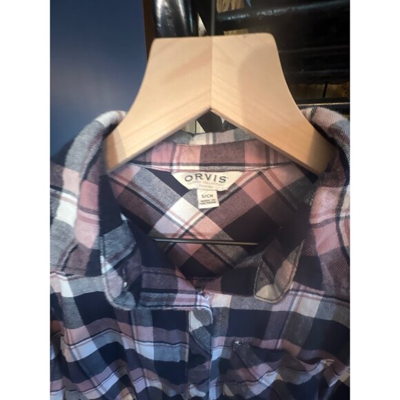 Orvis Women's Pink Plaid Flannel Button Up Shirt Size S - Picture 4 of 5
